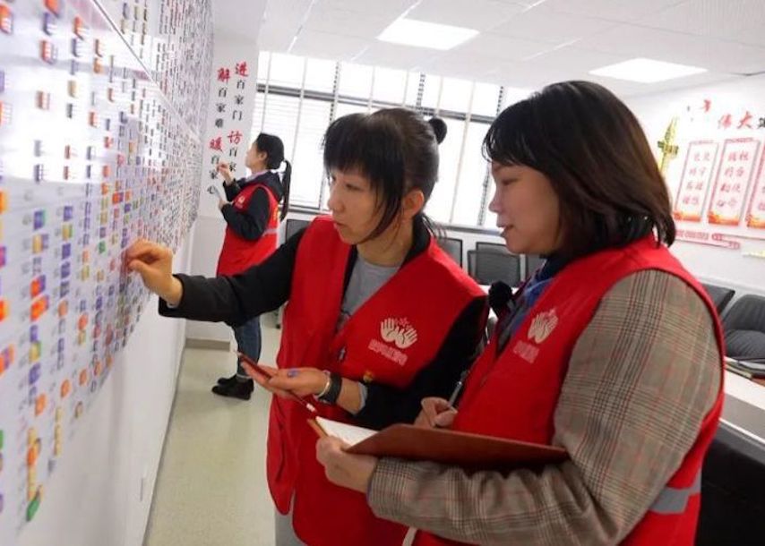 彭浦新村街道制作居民走訪圖 打標簽形成精細化管理模式