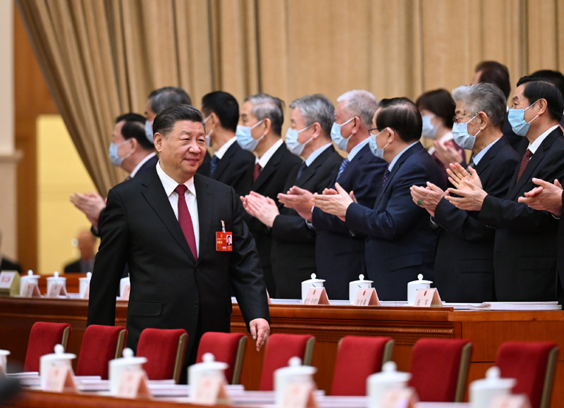 3月5日，第十四屆全國人民代表大會(huì)第一次會(huì)議在北京人民大會(huì)堂開幕。這是習(xí)近平步入會(huì)場。.jpg