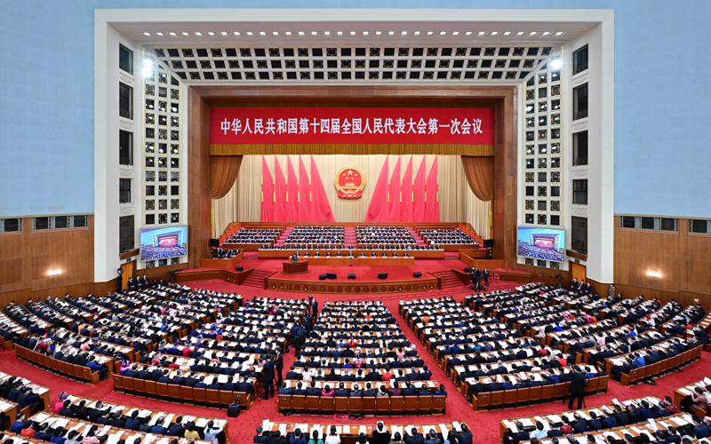 3月5日，第十四屆全國人民代表大會(huì)第一次會(huì)議在北京人民大會(huì)堂開幕。.jpg