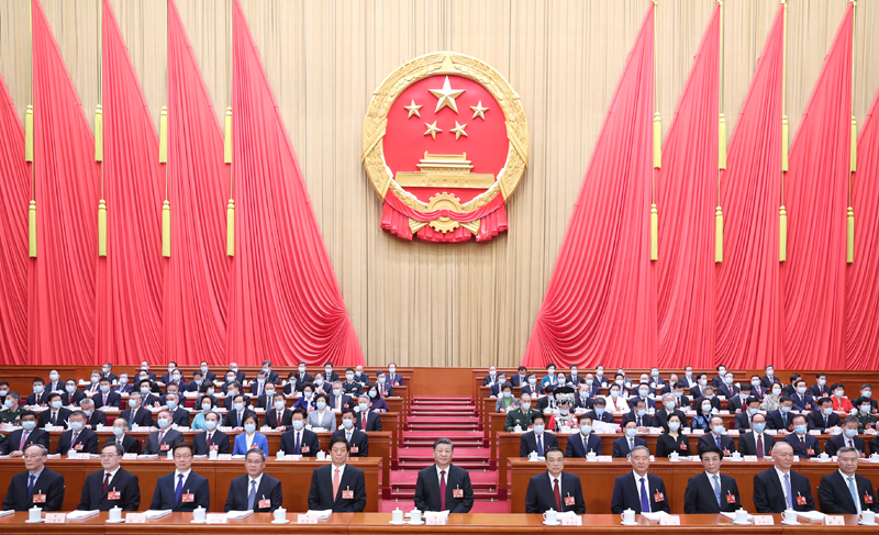 3月5日，第十四屆全國人民代表大會(huì)第一次會(huì)議在北京人民大會(huì)堂開幕。黨和國家領(lǐng)導(dǎo)人習(xí)近平、李克強(qiáng)、栗戰(zhàn)書、汪洋、李強(qiáng)、王滬寧、韓正、蔡奇、丁薛祥、李希、王岐山等出席會(huì)議。.jpg