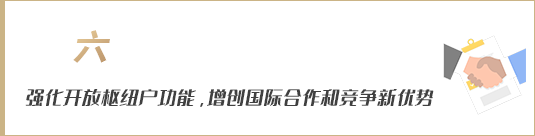 強化開放樞紐門戶功能，增創國際合作和競爭新優勢